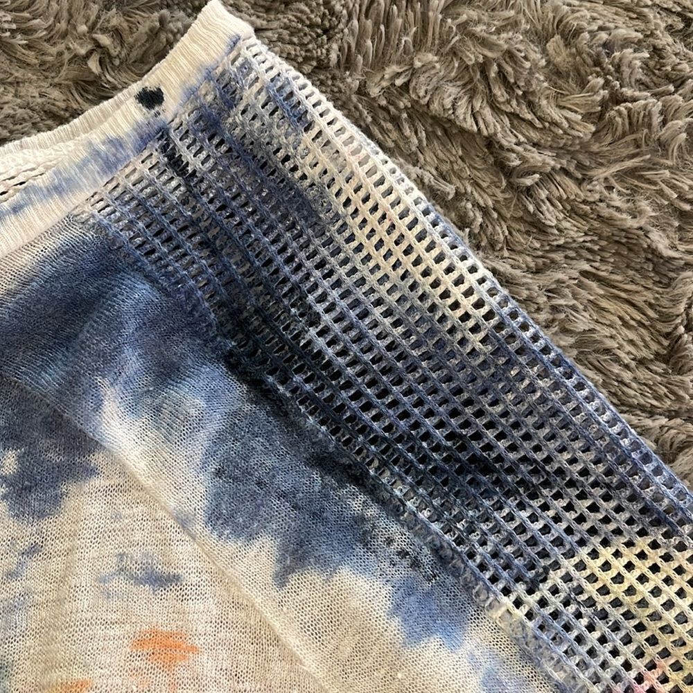 T Party Fishnet TyeDye splatter Top - Picture 4 of 6